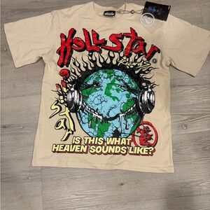Hellstar Records Beige Graphic T-Shirt